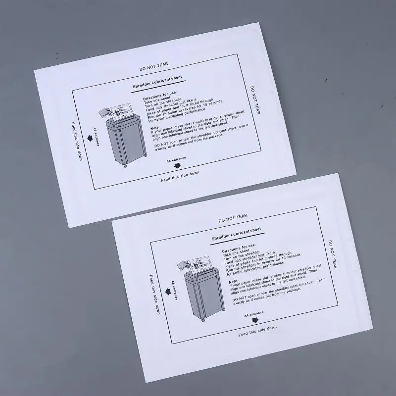 Shredder Lubrication Sheets 5-Pack | Oil-Filled, Portable Shredder Accessories Qme