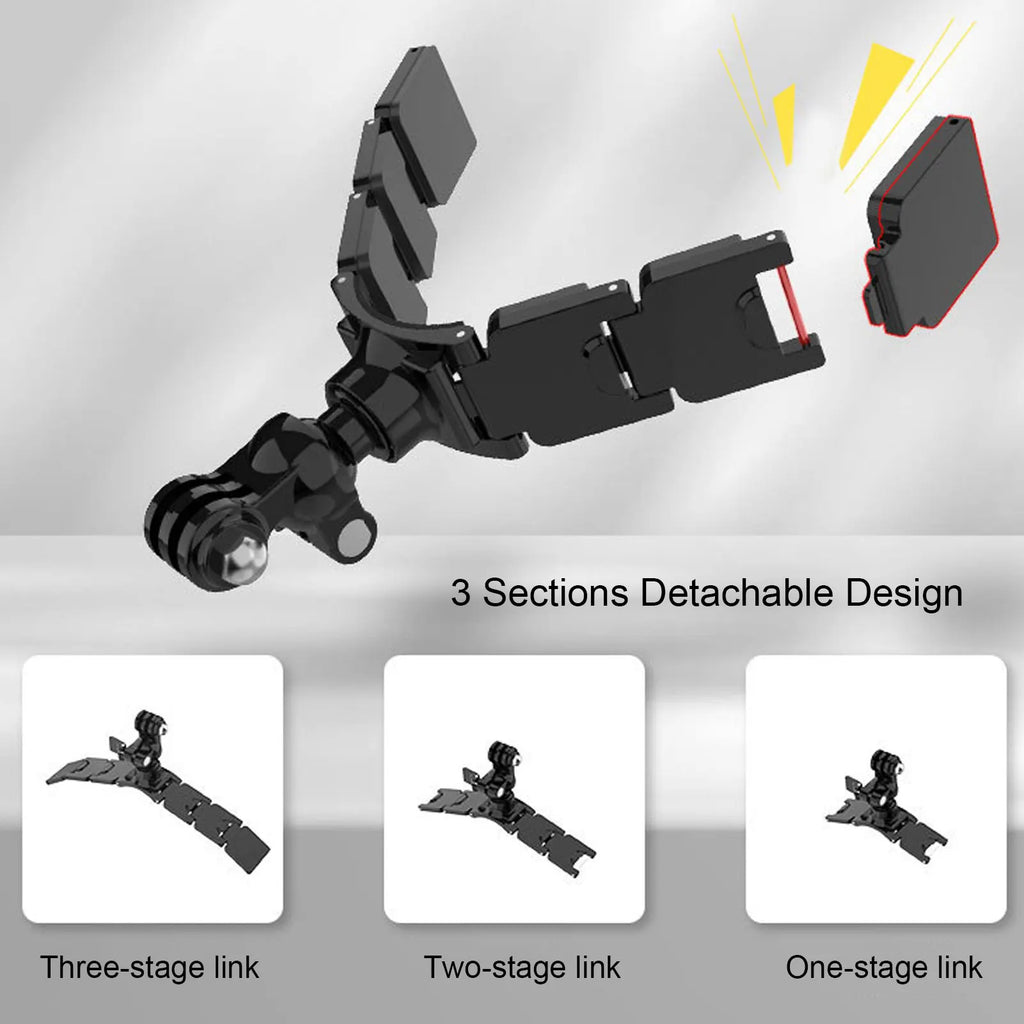 Motorcycle Helmet Chin Mount – 360° Action Camera Holder Helmet Camera Mount Qst