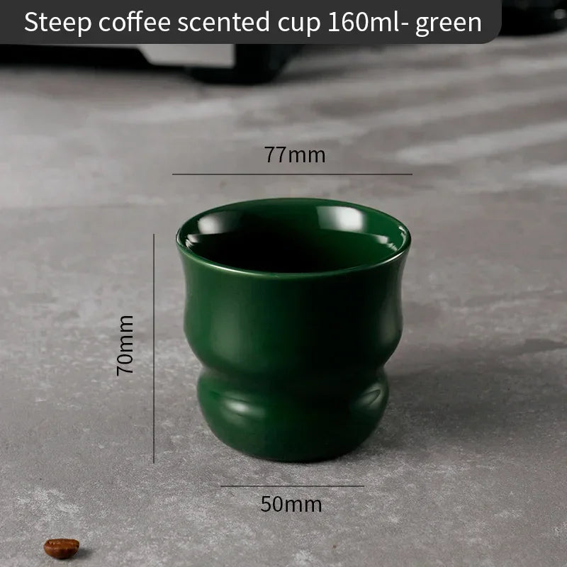 Bincoo Vintage Ceramic Coffee Mug 160ml Japanese Espresso Cup Ceramic Coffee Mug Qst green