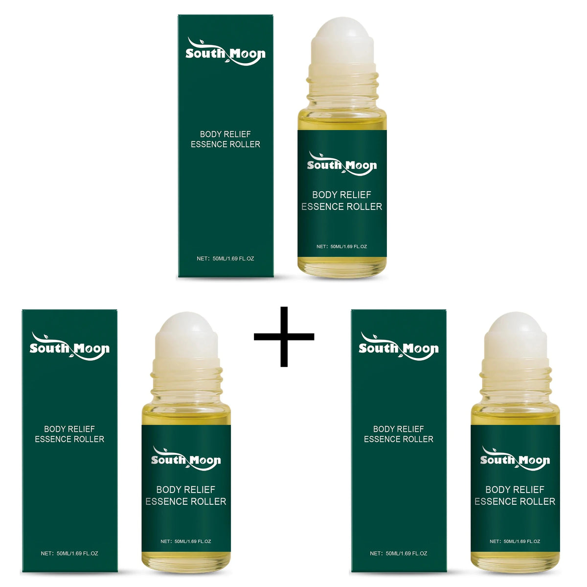 South Moon Herbal Roll-On Massage Oil – Cooling Body Care 50ML Roll-On Massage Oil Qst 50ml boxed X 3pcs