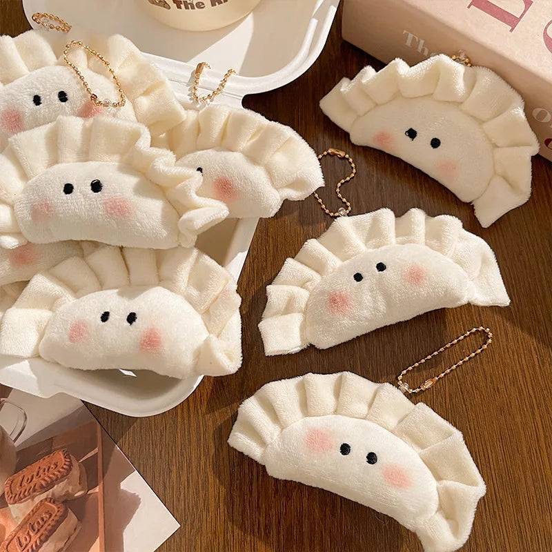 Cute Dumpling Plush Keychain – Soft Stuffed Pendant Key Ring Plush Keychain Qme