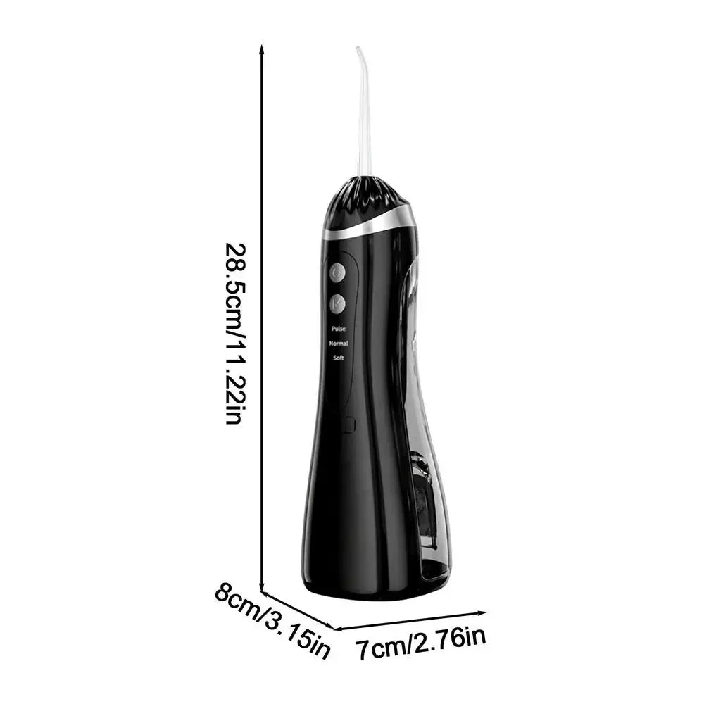 Rechargeable Electric Water Flosser & Brace Irrigator Electric Water Flosser Qme Black