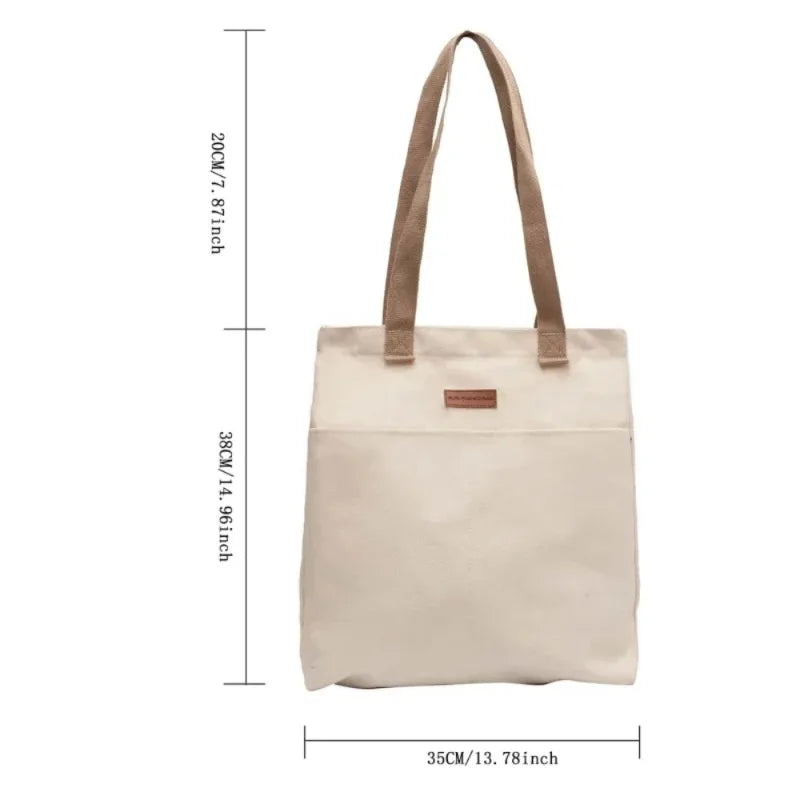 Women's Large Canvas Tote Bag – Spacious Everyday Handbag Canvas Tote Bag Qme