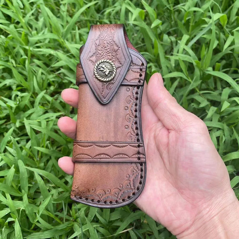 Swayboo Large Leather Knife Scabbard – Universal Folding Sheath Leather Knife Sheath Qst