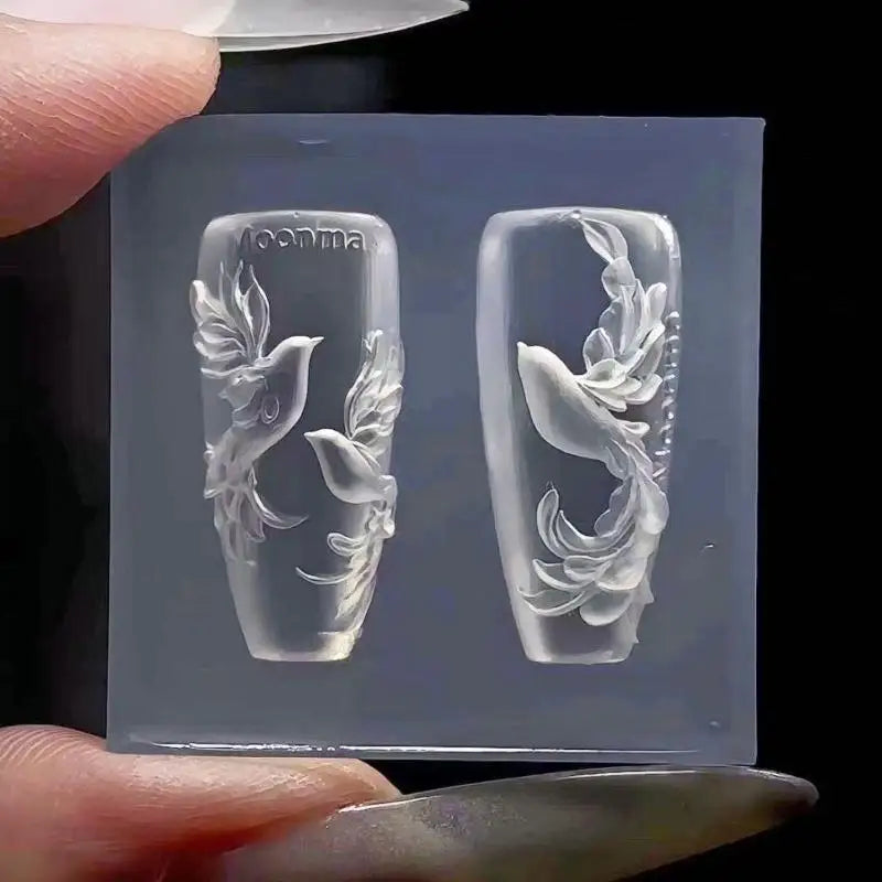 Cute Pigeon 3D Silicone Nail Mold – DIY Nail Art Template Silicone Nail Mold Qst