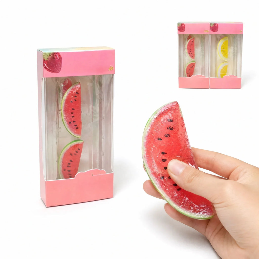 Slow-Rising Fruit Squeeze Fidget Toy – Strawberry Ice Cube Fidget Squeeze Toy Qme