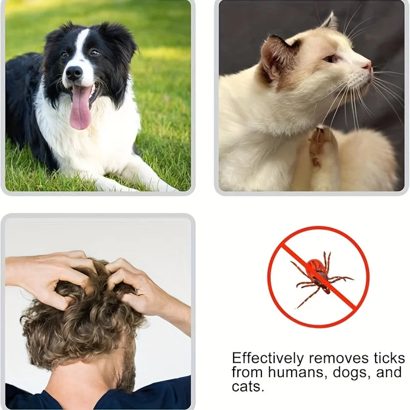 Tick Removal Tool for Dogs & Cats – Safe Pet Extractor Kit Pet Tick Extractor Qme