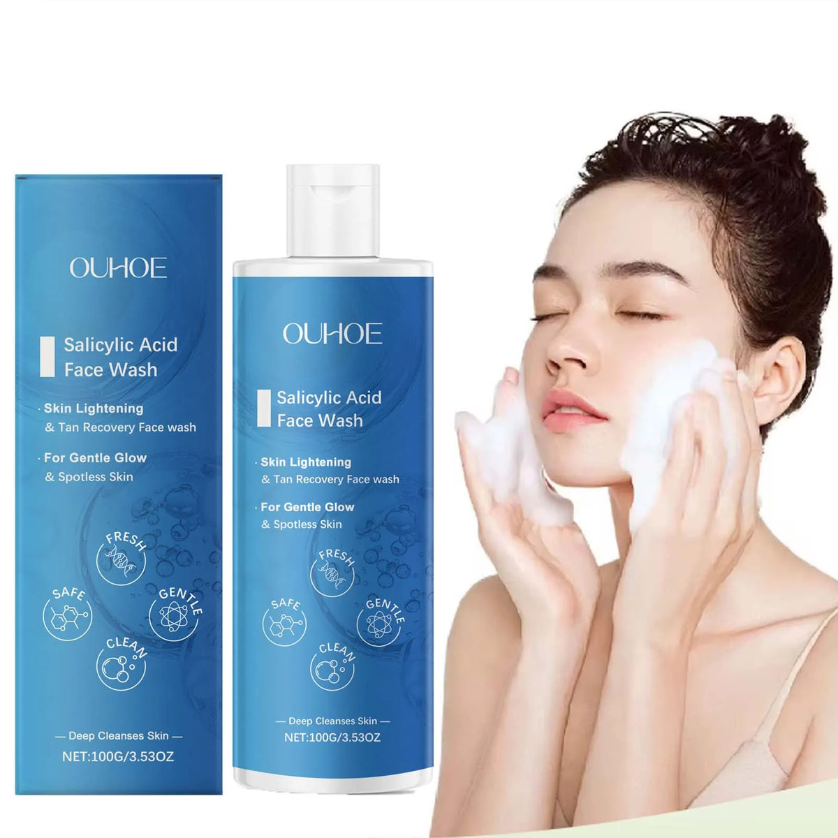 Salicylic Acid Facial Cleanser – Oil Control Moisturizing Face Wash Facial Cleanser Qme
