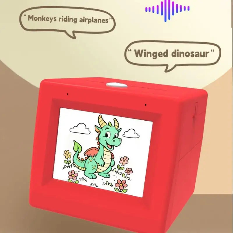 HD Mini AI Printer Magic Box 1080P Smart Voice Portable Portable Smart Printer Qme