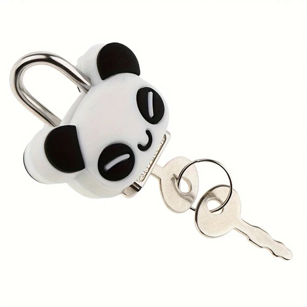 3-Pack Mini Cartoon Animal Padlocks with Keys for Kids Mini Novelty Padlock Qme