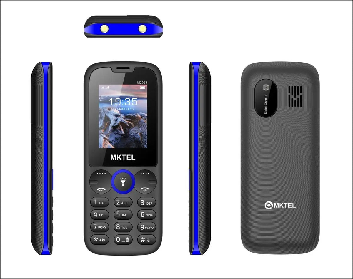 MKTEL M2023 Dual SIM Feature Phone – FM Radio, 800mAh Feature Phone Qme black