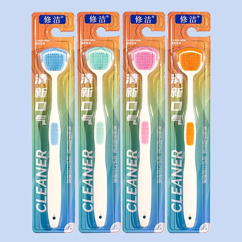 Silicone Tongue Scraper – Fresh Breath Oral Cleaner 1/5 PCS Tongue Scraper Qst