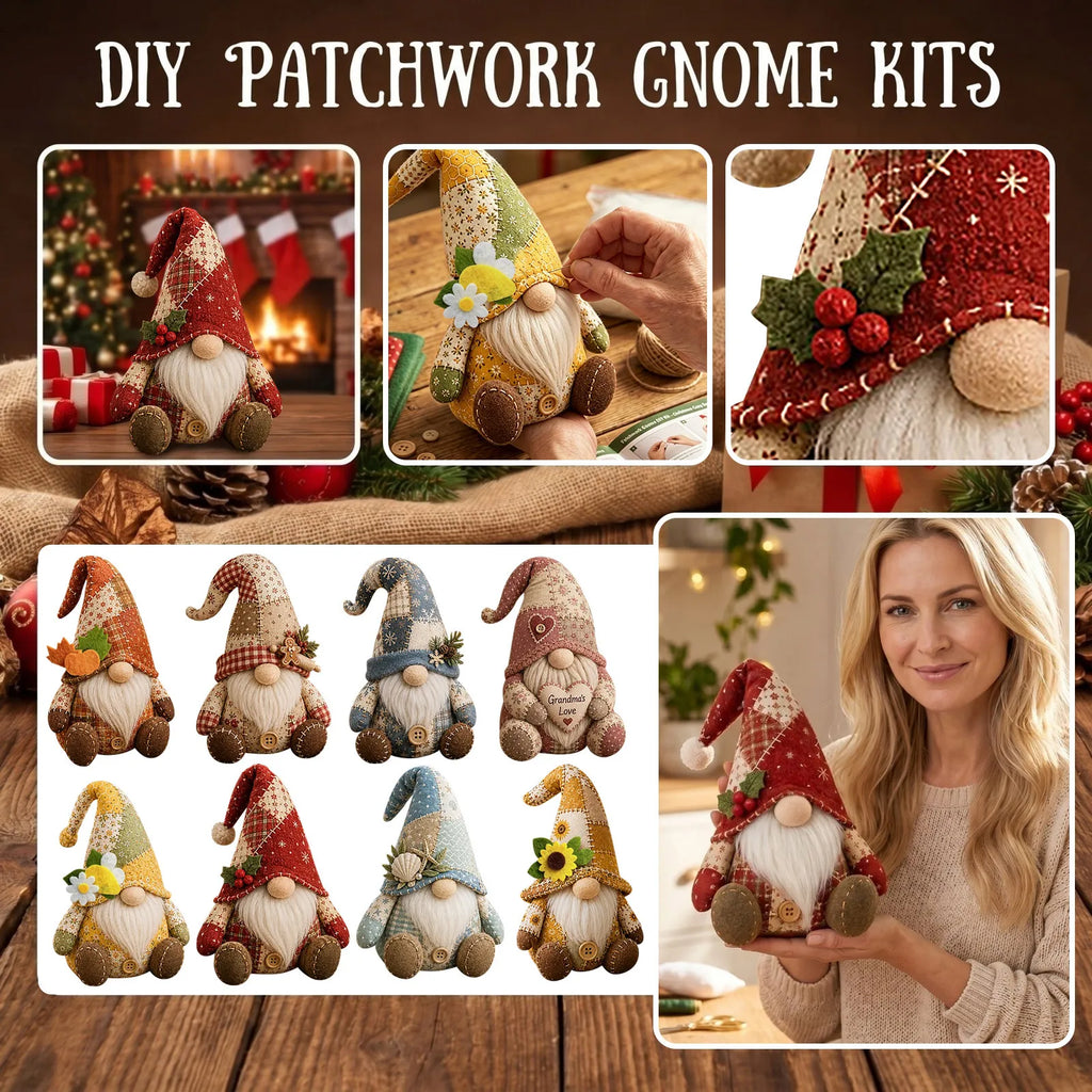 Gnome Sewing Craft Kit – Pre-Cut Fabric, Thread & Needles DIY DIY Sewing Craft Kit Qme