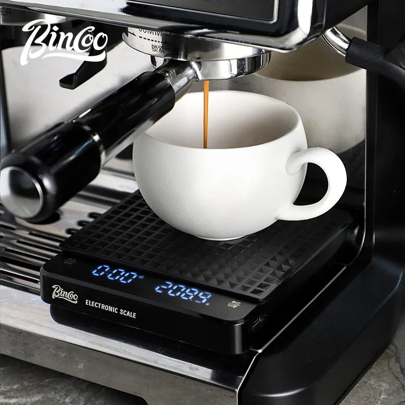 BINCOO Coffee Scale with Timer & Tempered Glass | Barista Coffee Kitchen Scale Qst