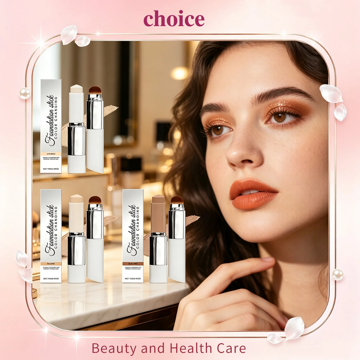Korean 2-in-1 Color Changing Foundation & Concealer Stick Foundation Concealer Stick Qst