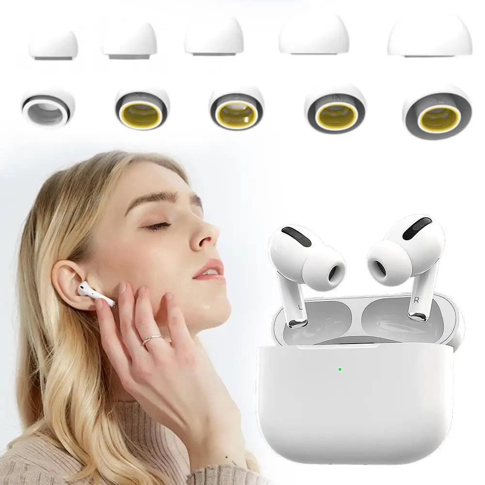 Silicone Replacement Ear Tips for AirPods Pro 3 – Soft Fit Replacement Ear Tips Qme