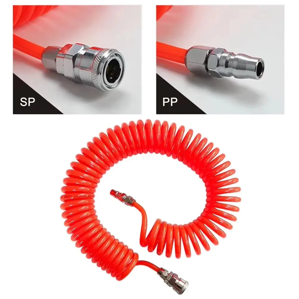 Pneumatic Spiral Coiled Air Hose for Air Compressors Pneumatic Air Hose Qme