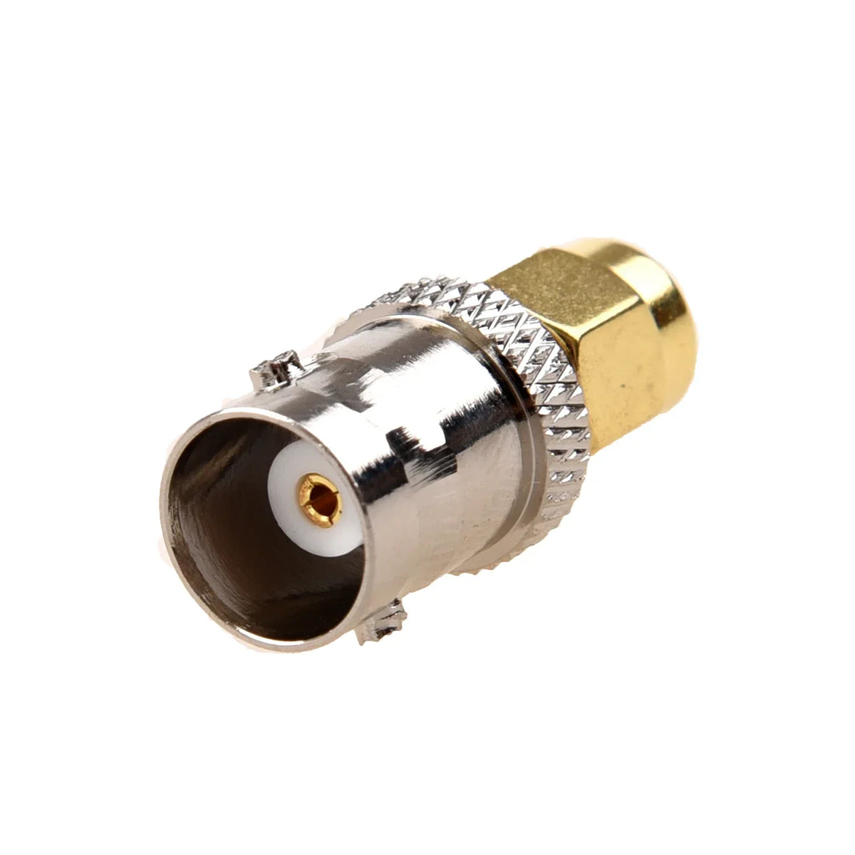 SMA Male to BNC Female Connector Adapter | Gold & Silver RF Connector Adapter Qme