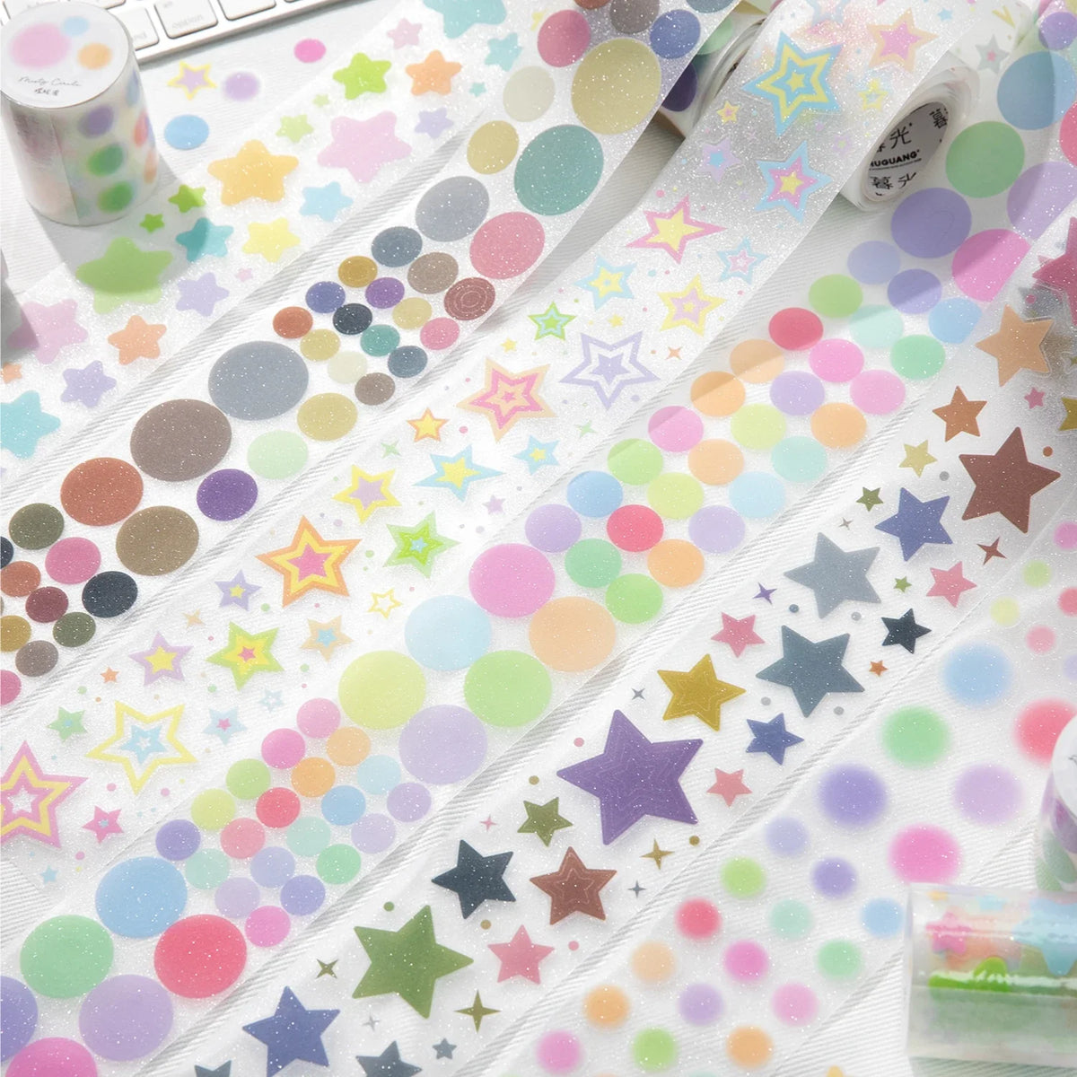 Watercolor Dots Washi Tape Kawaii Decorative 50mm | Qme Decorative Washi Tape Qme