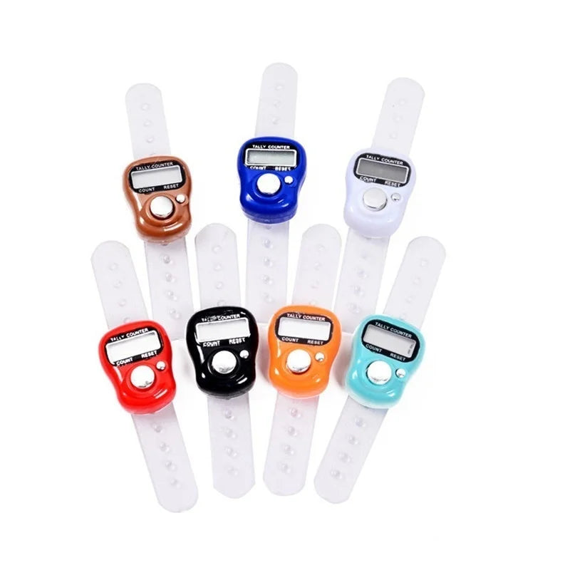 Digital Finger Tally Counter LCD Row & Point Marker Digital Tally Counter Qme Random color