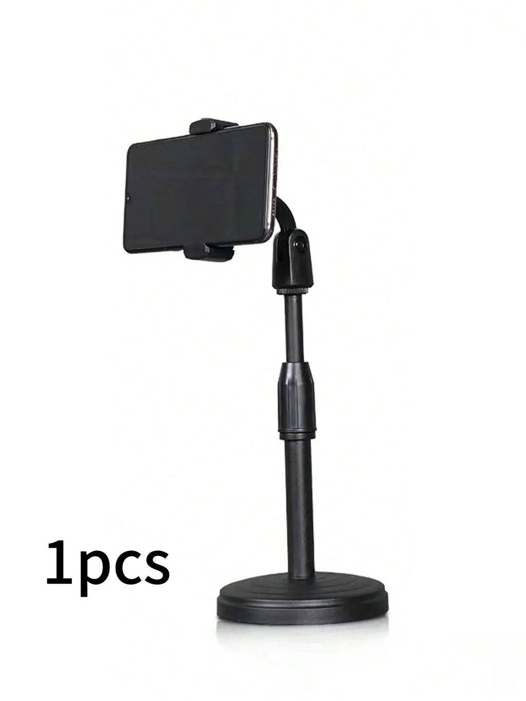 Adjustable Desktop Live Streaming Stand – Phone & Tablet Phone & Tablet Stand Qme black