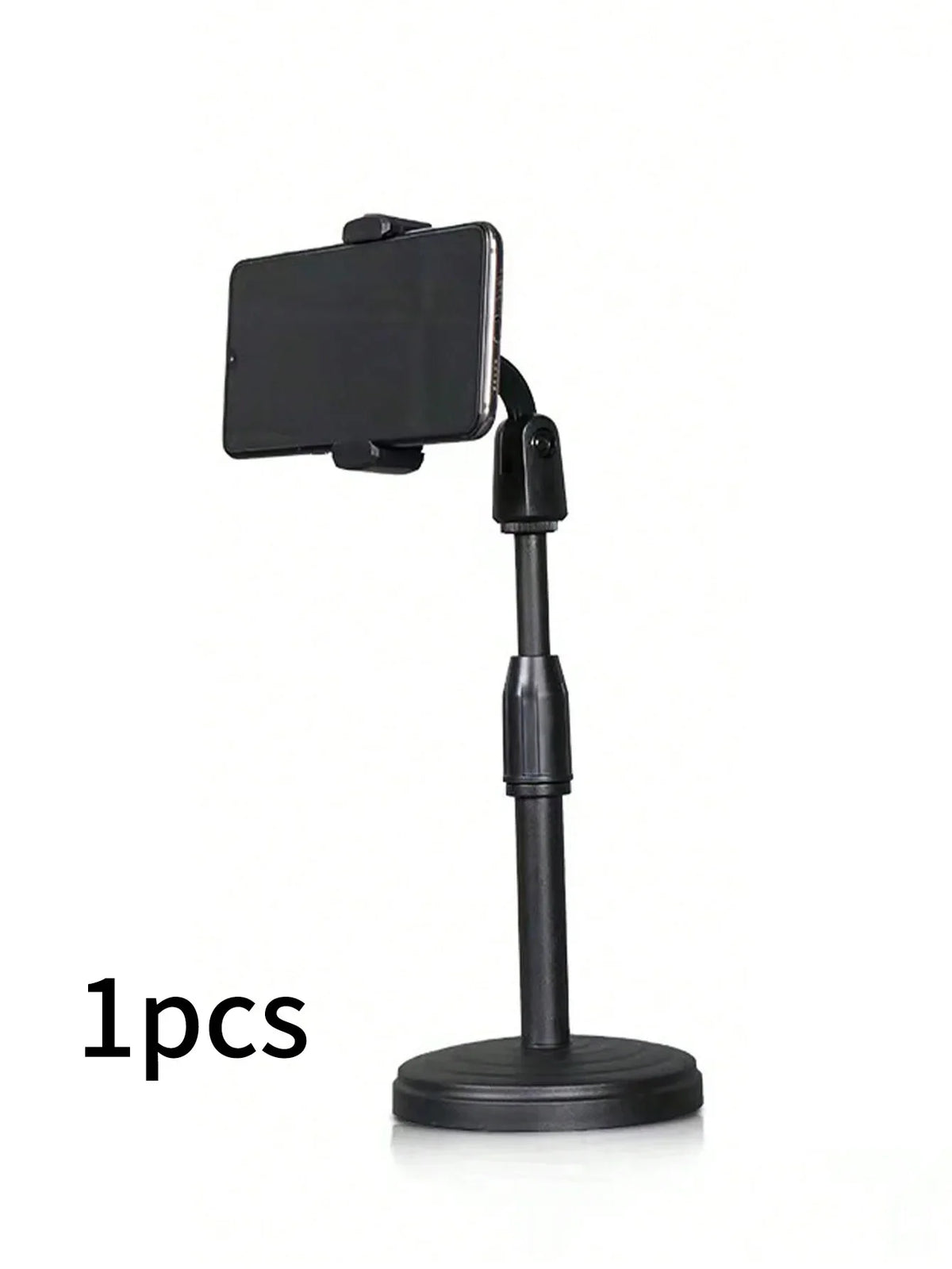 Adjustable Desktop Live Streaming Stand – Phone & Tablet Phone & Tablet Stand Qme black