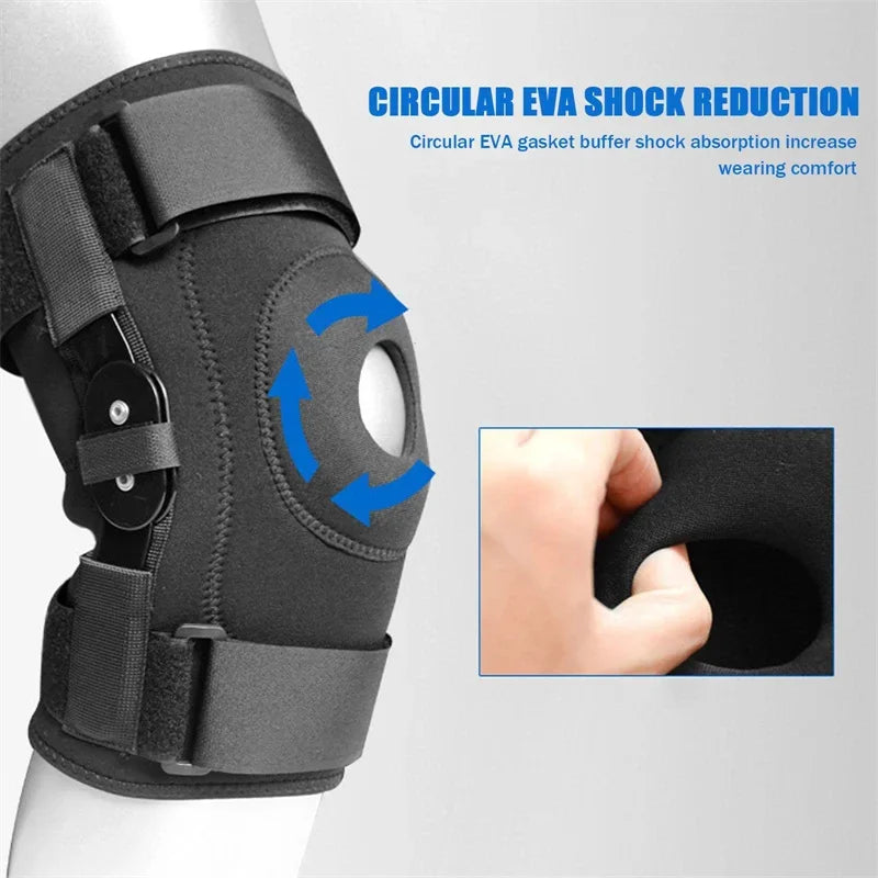 Hinged Knee Brace with Patella Stabilizer & Adjustable Strap Hinged Knee Brace Qst