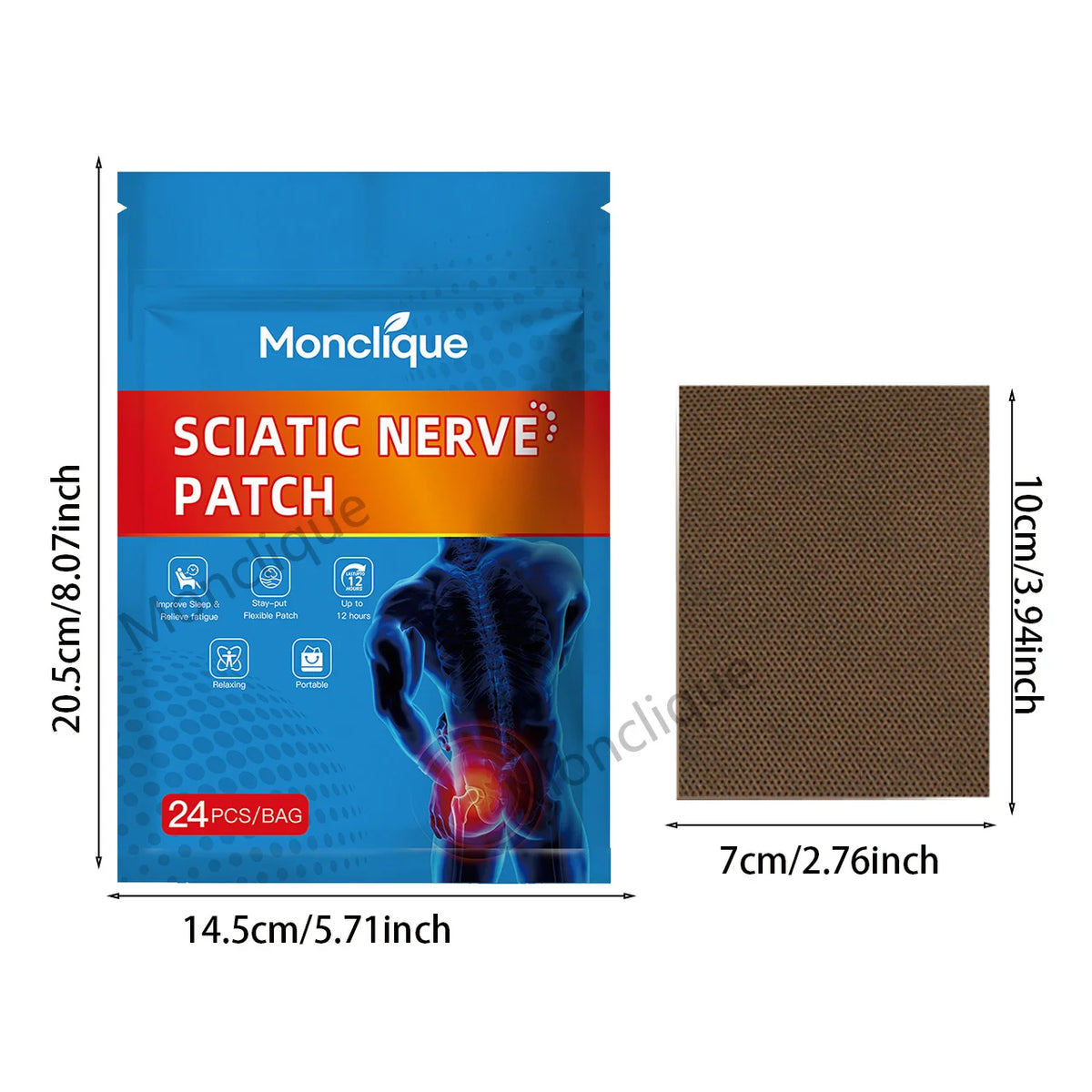Moxibustion Hip & Back Acupuncture Patches 24/96 Pcs Wellness Body Patch Qst