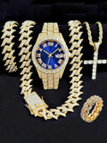 Women's Diamond Studded Roman Numeral Fashion Watch | Calendar Women's Fashion Watch Qme Bronze