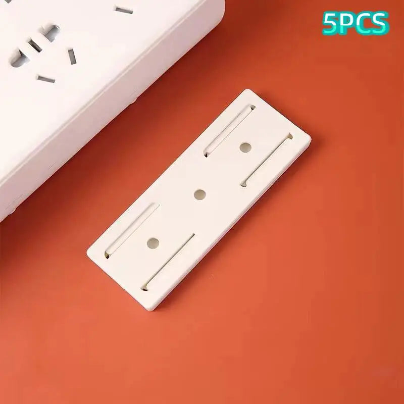 No-Drill Adhesive Power Strip Holder – Wall Mount Space Saver Wall Mount Holder Qme B