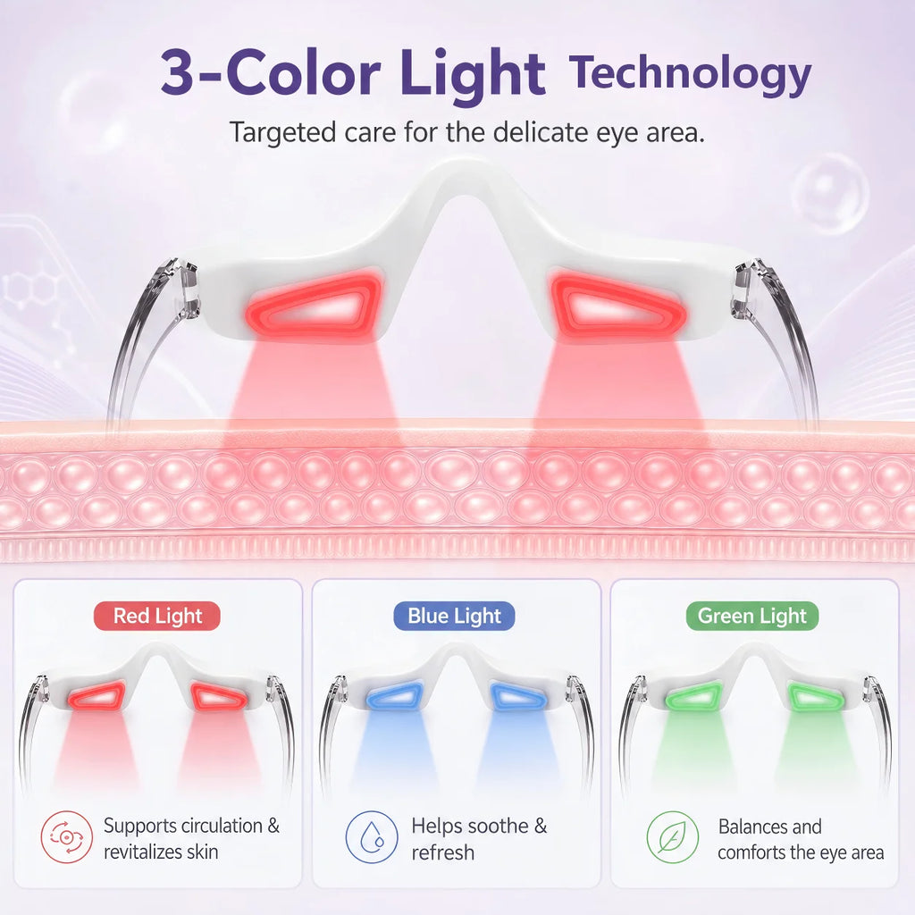 VIMYSHOW LED Eye Massager – 3-Color Light Beauty Device LED Eye Massager Qst