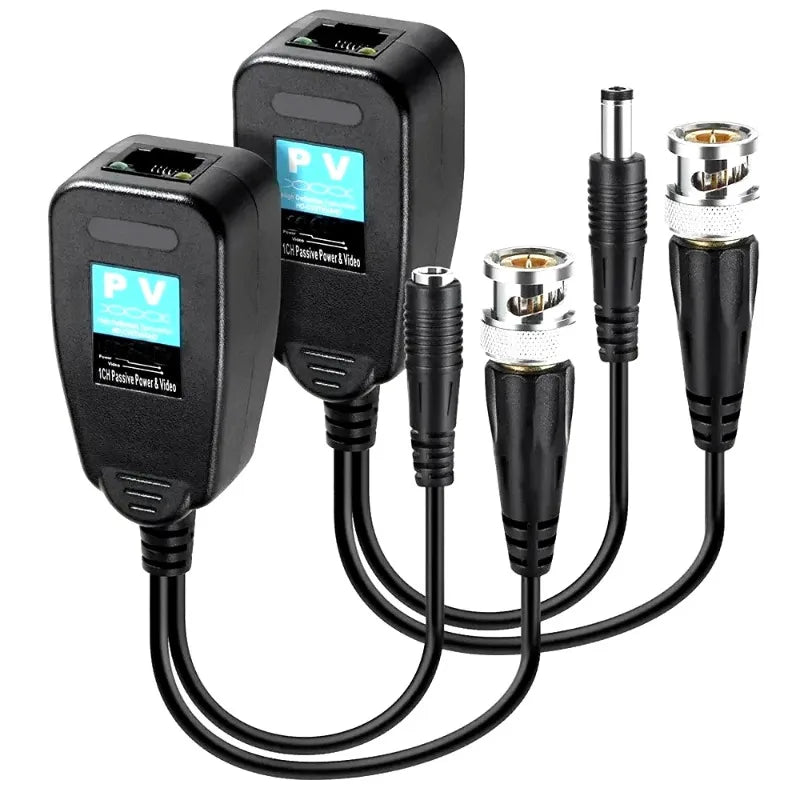 Passive RJ45 CCTV Video Transceiver BNC Connectors – 3pcs CCTV Video Transceiver Qme