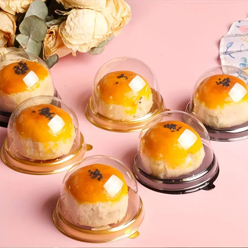 Circular Mooncake Dome Box – Egg Custard Dessert Packaging Dessert Packaging Box Qme