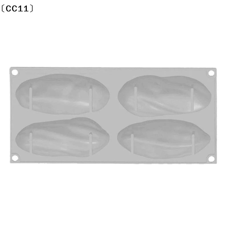 4-Cavity Silicone Mousse Cake & Chocolate Pudding Baking Mold Silicone Baking Mold Qme