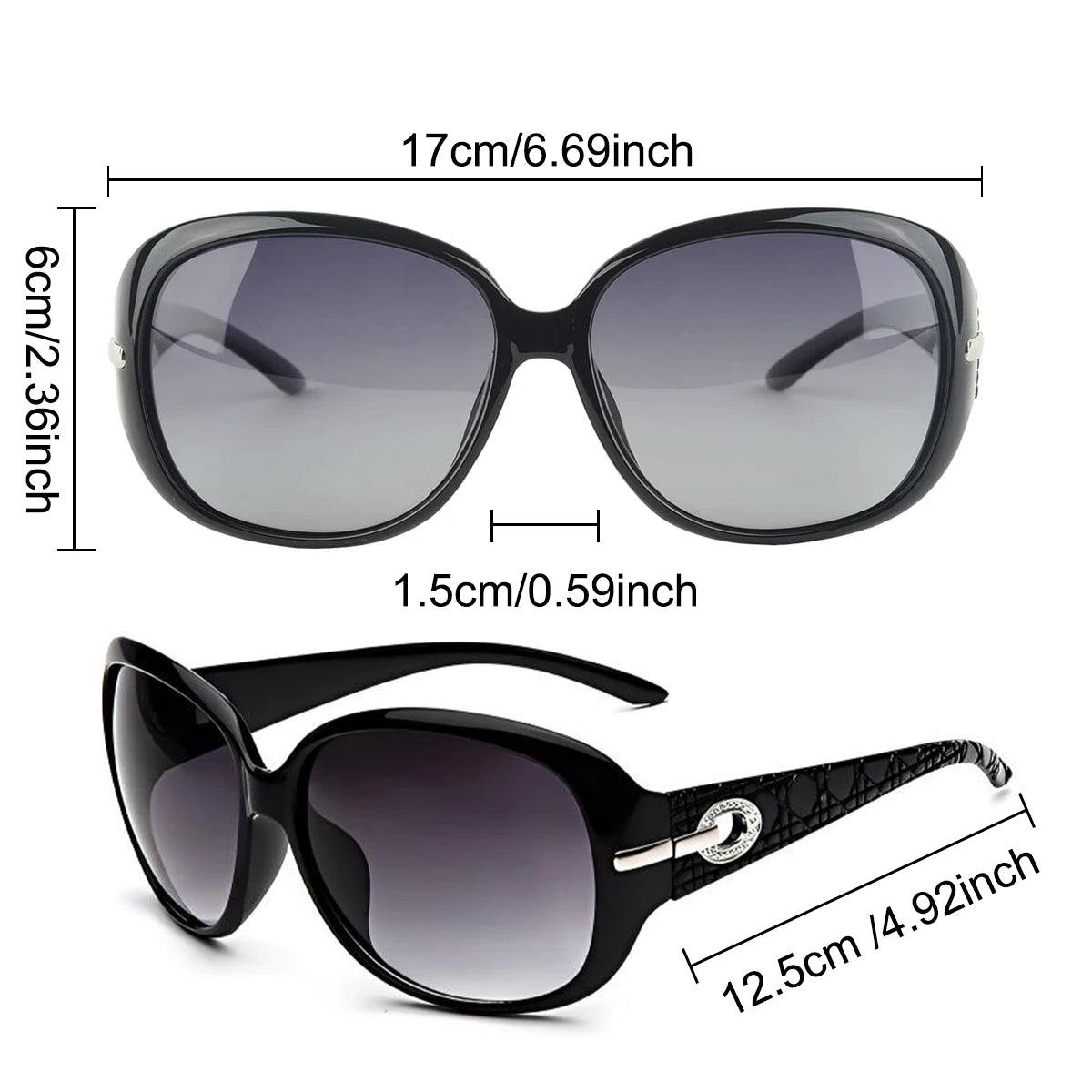 Women's Polarized UV400 Sunglasses – Retro Diamond Butterfly Frame Polarized Sunglasses Qst