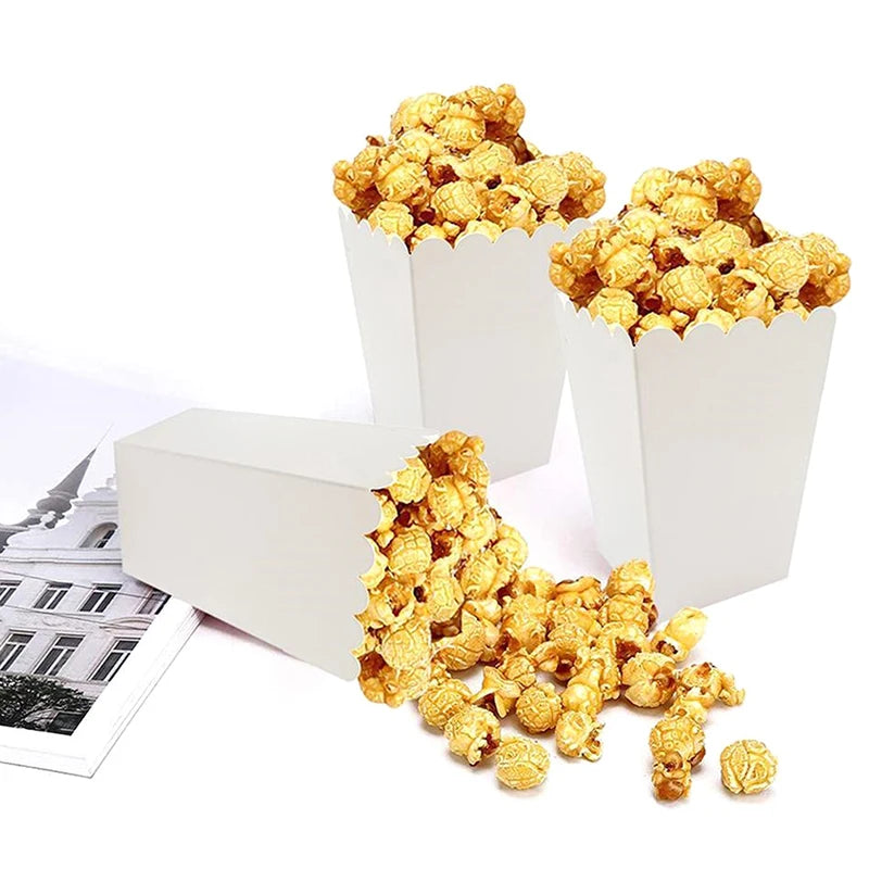 10-Pack Mini Paper Popcorn Boxes for Parties & Candy Treats Party Snack Boxes Qst