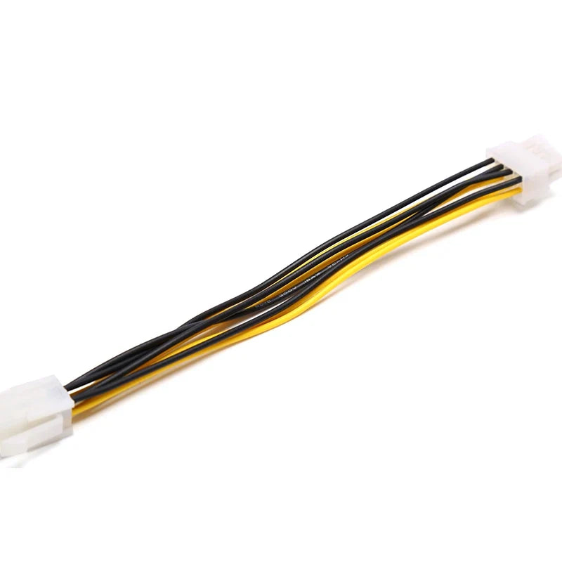 4-Pin to 8-Pin ATX CPU Power Supply Adapter Converter Cable Power Adapter Cable Qme 18cm White