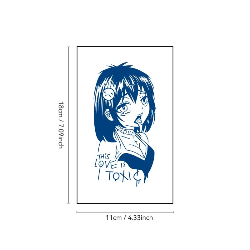 Anime Girl Fruit Juice Tattoo Stick – Waterproof Herb Body Art Temporary Tattoo Stick Qme GZ-648