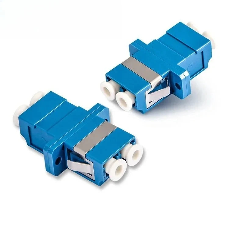 LC-LC Duplex Single Mode Fiber Optic Flange Coupler Connector Fiber Optic Coupler Qme 50pcs