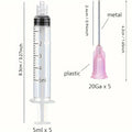 CC Premium 5ml Ink Filling Syringe Blunt Tip – 5-Pack Ink Filling Syringe Qme 5pcs