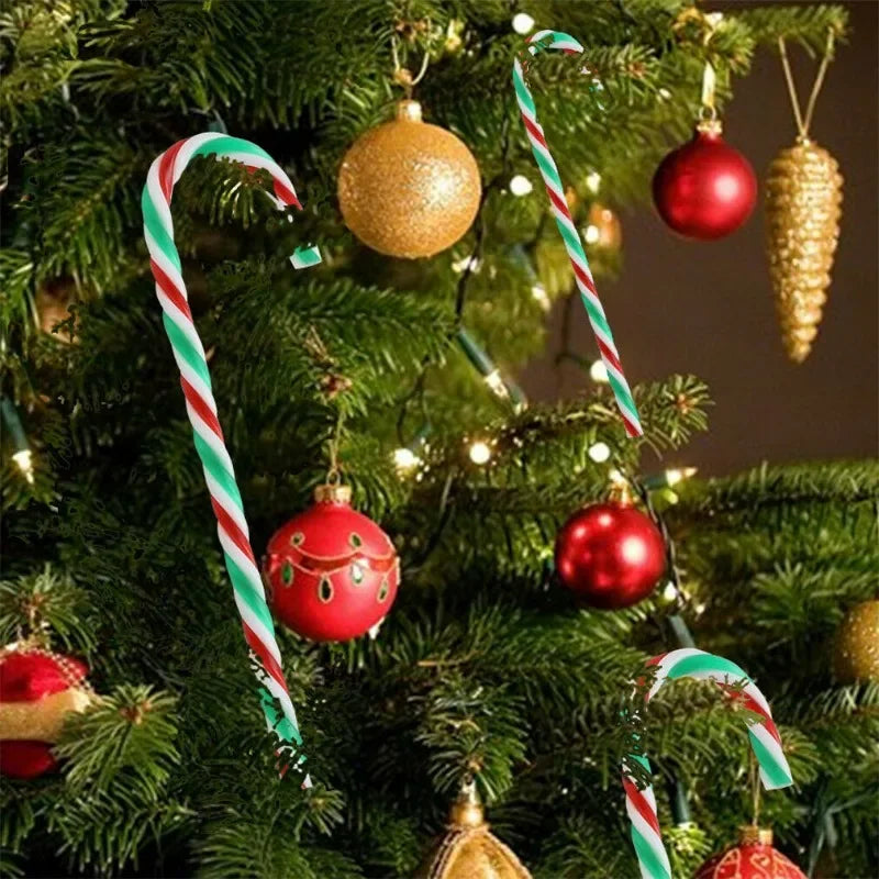 Christmas Candy Cane Acrylic Hanging Ornaments | 5 Colors Christmas Tree Ornament Qme