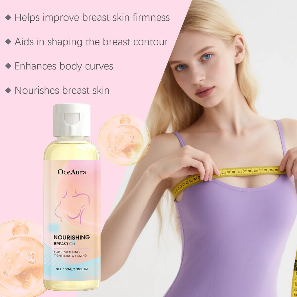 OceAura Turmeric Chest Firming & Lifting Massage Oil 100ml Body Firming Oil Qst