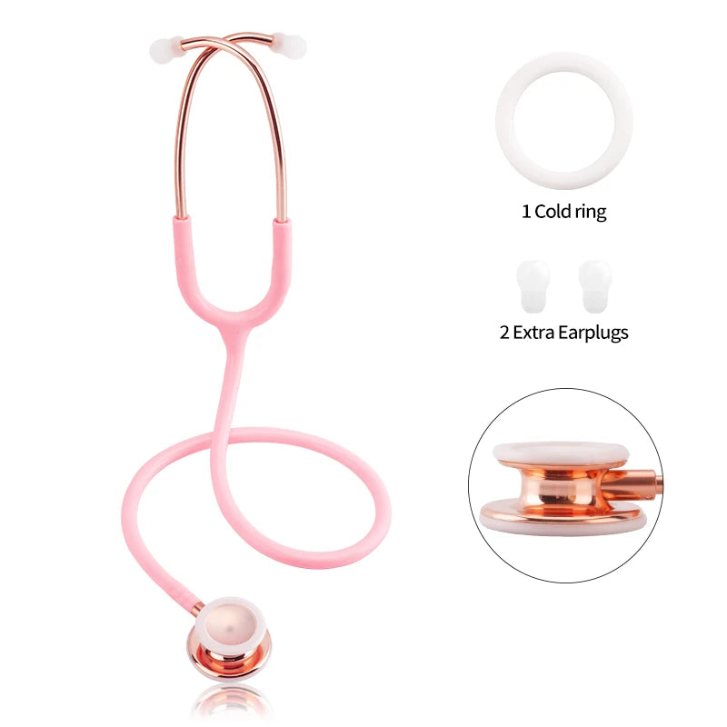 XceeFit Double Head Cardiology Stethoscope – Doctor & Nurse Cardiology Stethoscope Qst Light Pink