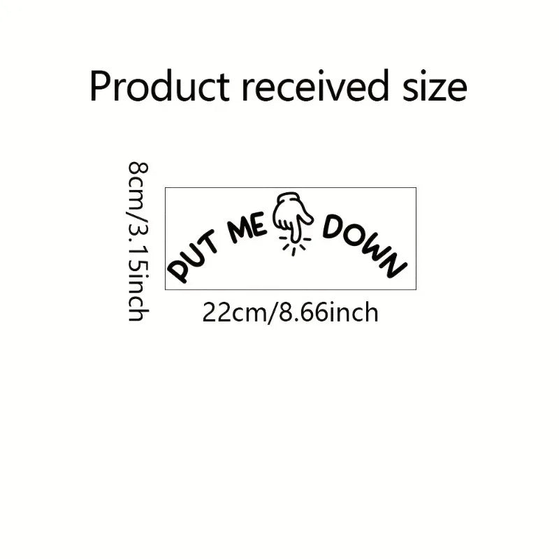 Funny "PUT ME DOWN" Toilet Vinyl Removable Decal Sticker Vinyl Wall Decal Qme