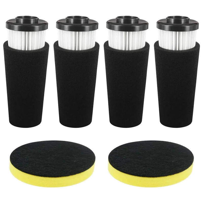 Dirt Devil Style F112 HEPA Filter & Foam Replacement Kit Vacuum Filter Kit Qst Black