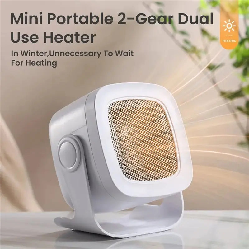 MiLESEEY B15C Mini PTC Desktop Heater – Portable Warm Air Fan Portable Space Heater Qst