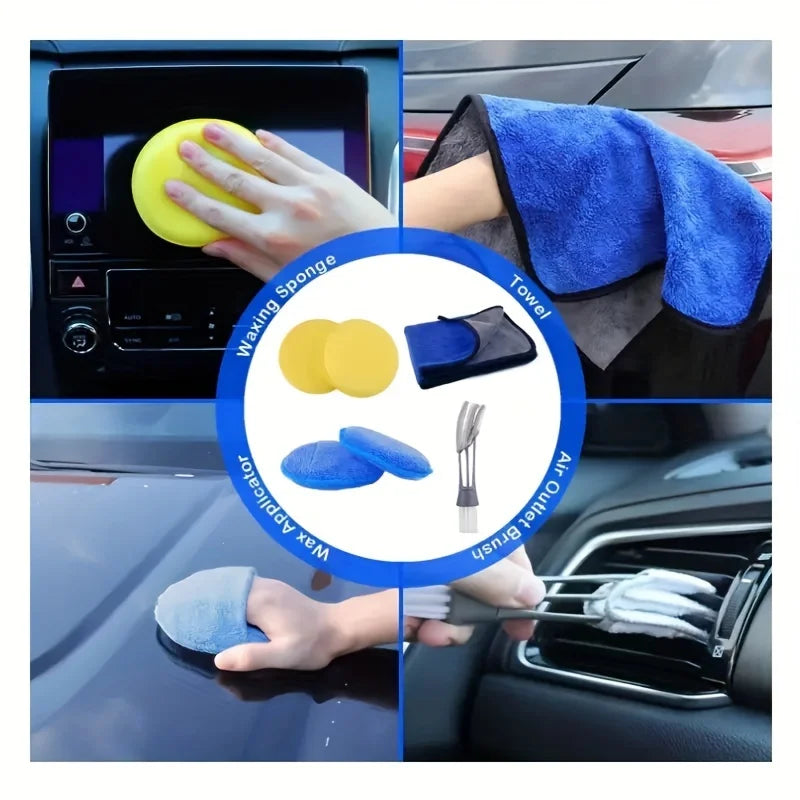 Car Interior Cleaning Brush Set – Wheel Hub & Vent Detailing Car Detailing Brush Set Qme
