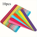 Double-Sided Wooden Nail Files – Comfortable Grip Manicure Nail File Set Qme Random Color