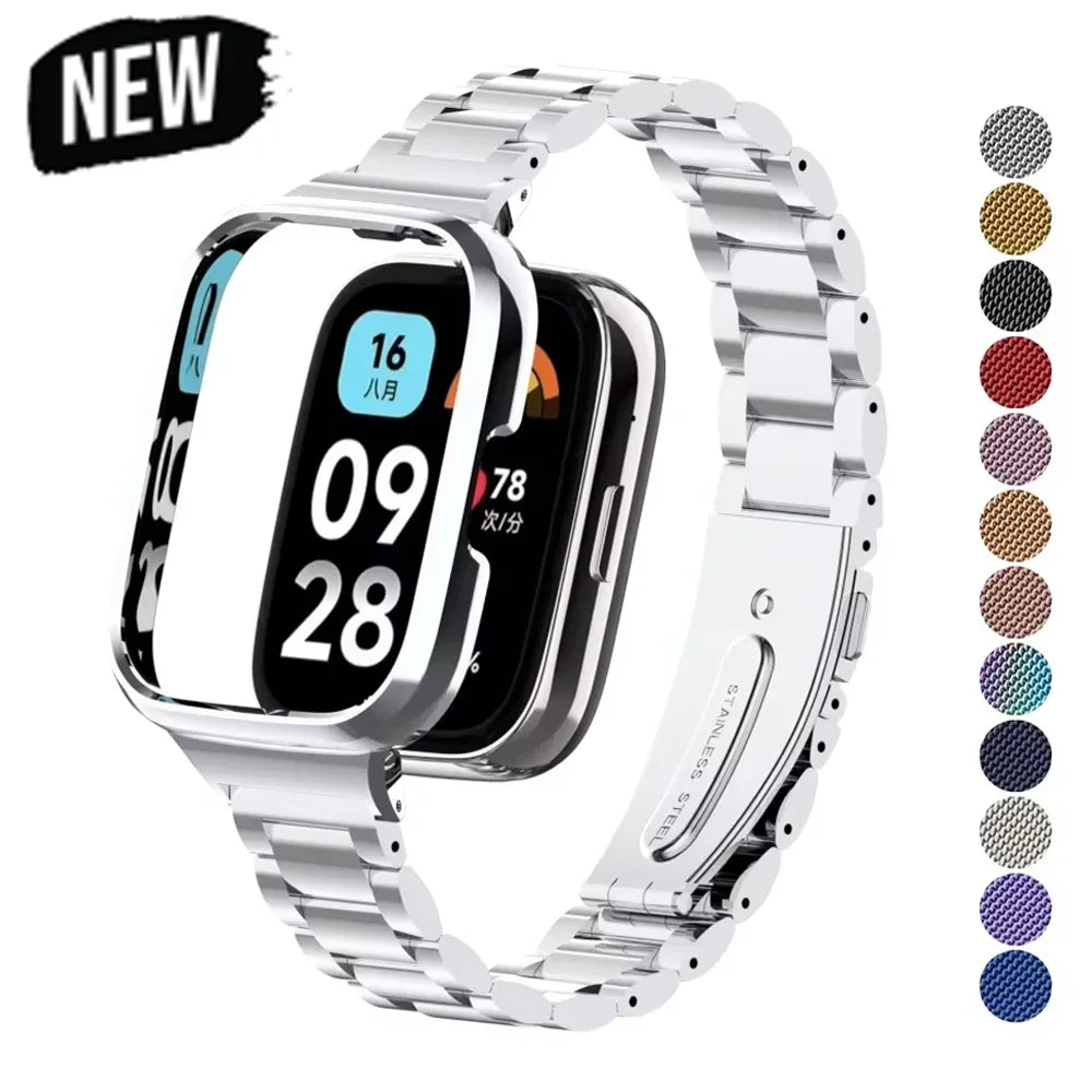 Stainless Steel Magnetic Loop Strap for Redmi Watch 3 Active Smartwatch Band Qme