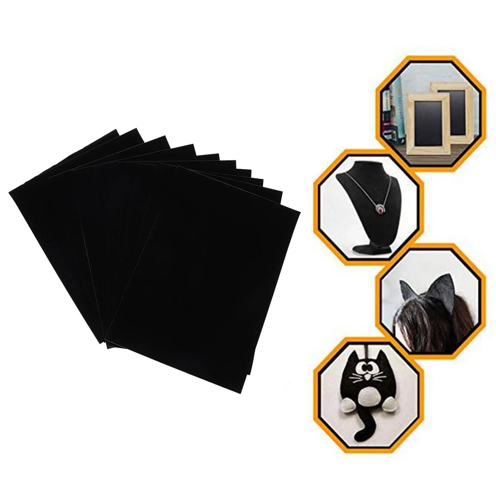 Black Self-Adhesive Flocked Jewelry Box Lining | Velvet Insert Jewelry Box Lining Qme
